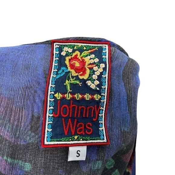 Johnny Was Colorful Flowy Lightweight Boho Tunic Blouse Top Dress size Small - Picture 7 of 8